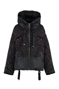 Puff Khris Tweed hooded down jacket